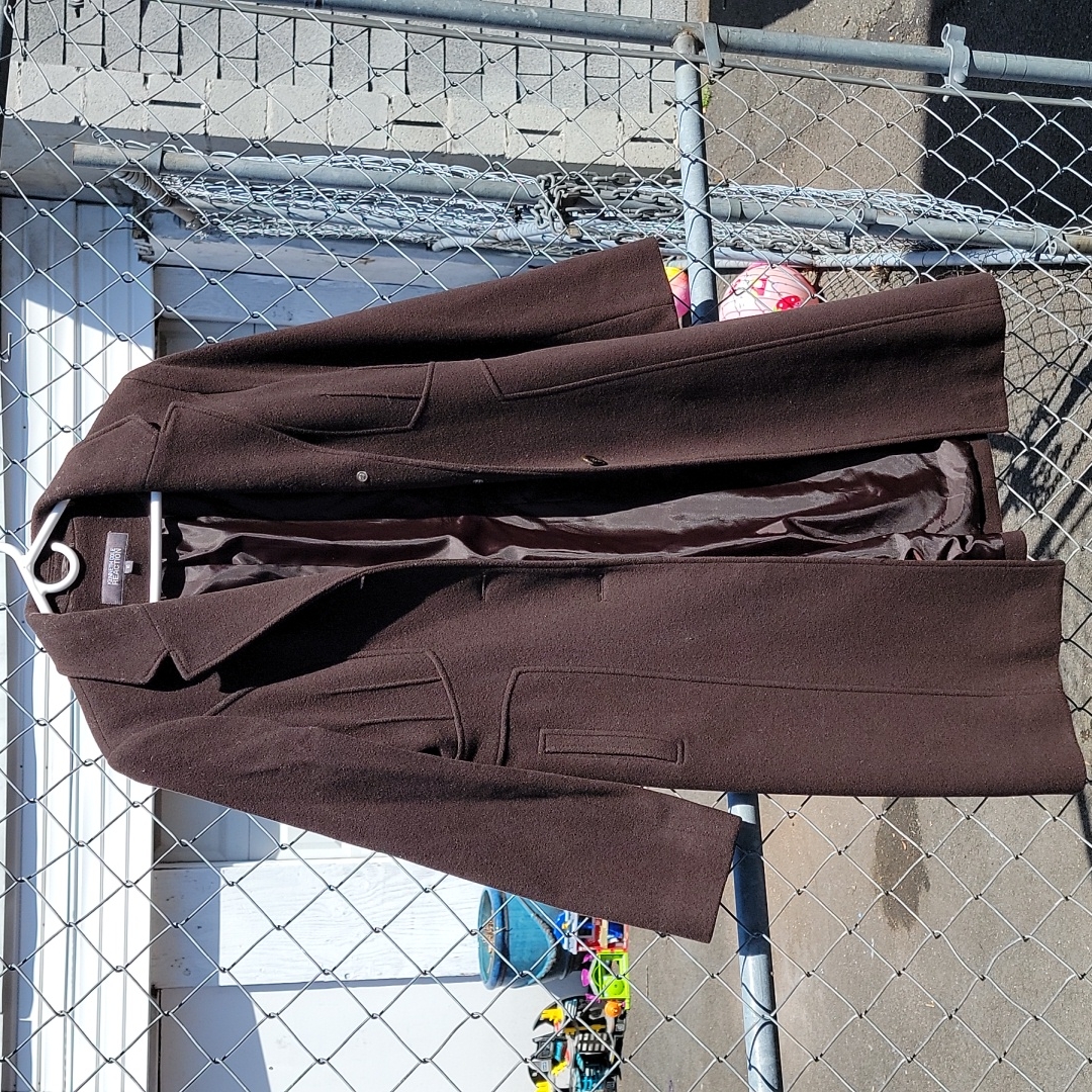 Kenneth Cole Reaction, Chocolate Brown, Wool Blend, Size 10 Ladies Coat